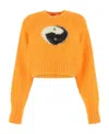 Rotate Birger Christensen Ying Yang Mohair-blend Sweater In Yellow