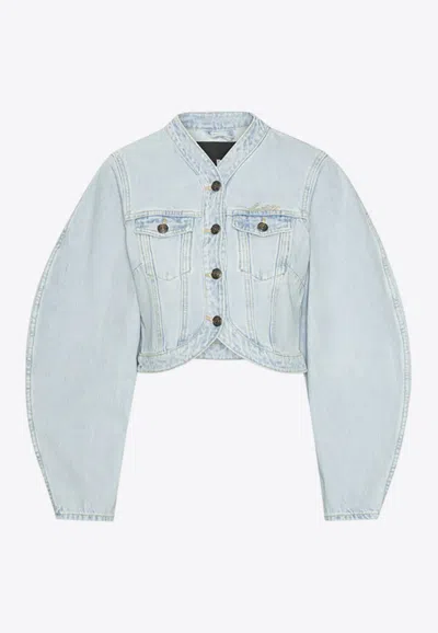 ROTATE BIRGER CHRISTENSEN ROUND SLEEVE DENIM JACKET