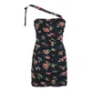 Rotate Birger Christensen Rotate Ruched Chiffon Mini Dress In Shining Rose + Midnight Navy Comb.