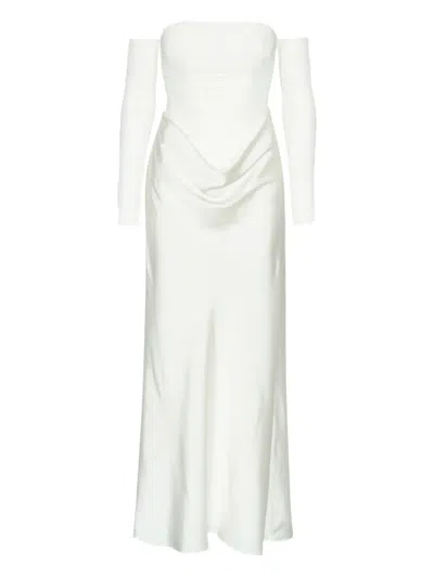 ROTATE BIRGER CHRISTENSEN RUCHED-DETAILS MAXI DRESS
