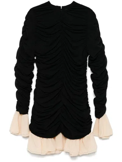 Rotate Birger Christensen Minikleid Mit Raffungen In Schwarz