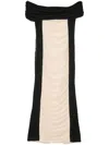 Rotate Birger Christensen Gerafftes Maxikleid In Schwarz