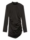 Rotate Birger Christensen Ruched Mini Dress In Black