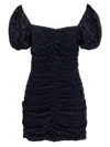 Rotate Birger Christensen Rotate Birgerchristensen Black Lace Mini Dress In Blue