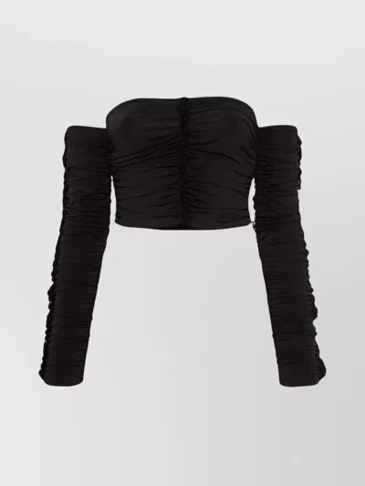 ROTATE BIRGER CHRISTENSEN RUCHED OFF-SHOULDER FITTED TOP