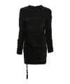 Rotate Birger Christensen Ruffle-detail Mini Dress In Black