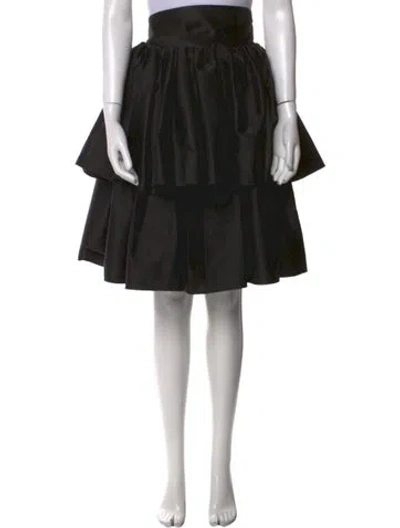 Pre-owned Rotate Birger Christensen Ruffle Embellishment Knee-length Skirt In Black