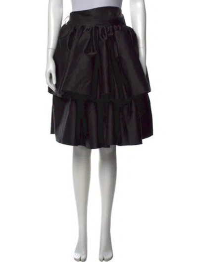 Pre-owned Rotate Birger Christensen Ruffle Embellishment Knee-length Skirt In Black
