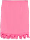 Rotate Birger Christensen Ruffle-trim Chiffon Skirt In Pink