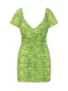 Rotate Birger Christensen Mesh Mini Ruffled Dress
