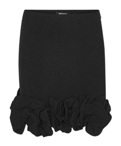 Rotate Birger Christensen Rotate Birgerchristensen Crepe Mini Skirt In Black