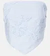 Rotate Birger Christensen Sash Floral Cotton Top In Blue