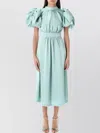 Rotate Birger Christensen Rotate Birgerchristensen Satin Puff Midi Dress