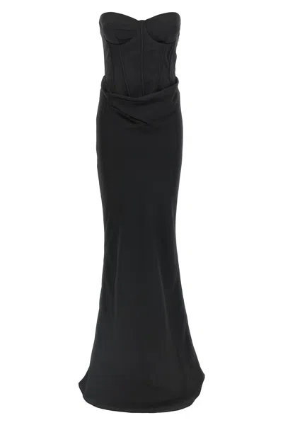 ROTATE BIRGER CHRISTENSEN 'SATIN CORSET MAXI' DRESS