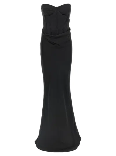 ROTATE BIRGER CHRISTENSEN 'SATIN CORSET MAXI' DRESS