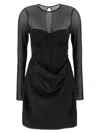 Rotate Birger Christensen 'satin Corset Mini' Dress In Black