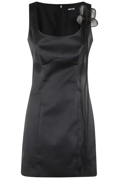 ROTATE BIRGER CHRISTENSEN SATIN FLOWER DRESS