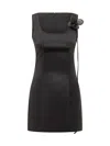 Rotate Birger Christensen Rotate Floral Accent Sheath Dress In Black