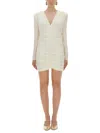 Rotate Birger Christensen Rotate Birgerchristensen Satin Gathered Mini Dress In Neutral