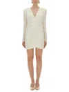 Rotate Birger Christensen Rotate Birgerchristensen Satin Gathered Mini Dress In White