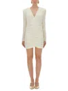 Rotate Birger Christensen Rotate Birgerchristensen Satin Gathered Mini Dress In White