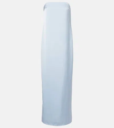 Rotate Birger Christensen Satin Gown In Blue