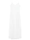 Rotate Birger Christensen Satin Lace Maxi Dress In 中性色