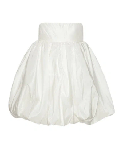 Rotate Birger Christensen Satin Mini Bubble Dress White
