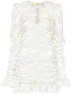 Rotate Birger Christensen Satin Mini Dress In 中性色