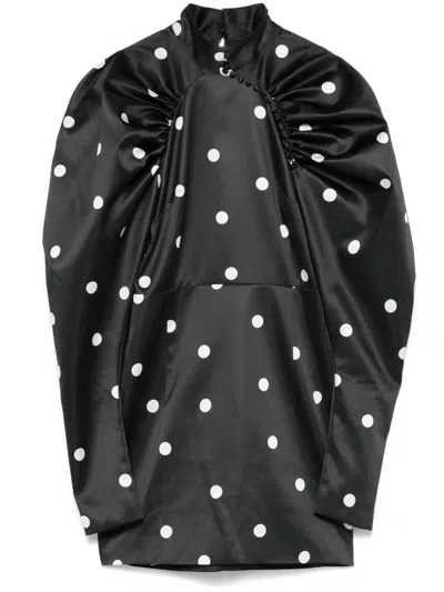 Rotate Birger Christensen Satin Mini Dress In Black