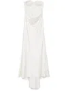 Rotate Birger Christensen Satin Pearl Maxi Dress In Neutrals