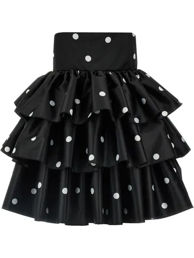 ROTATE BIRGER CHRISTENSEN SATIN RUFFLED DRESS