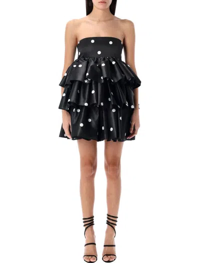 ROTATE BIRGER CHRISTENSEN ROTATE BIRGER CHRISTENSEN SATIN RUFFLED MINI DRESS