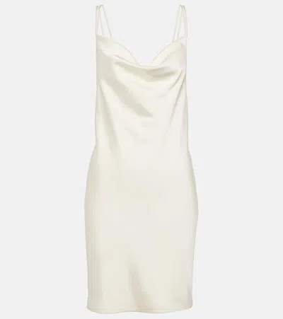Rotate Birger Christensen Satin Slip Dress In White