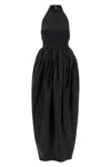 Rotate Birger Christensen Satin Taffeta Maxi Dress In Black