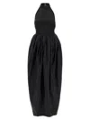 Rotate Birger Christensen Satin Taffeta Maxi Dress In Black