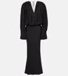 Rotate Birger Christensen Savannah Scarf-detail Chiffon Gown In Black