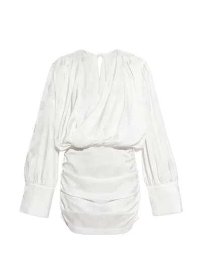 Rotate Birger Christensen Scarf Mini Dress In White