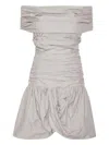 Rotate Birger Christensen Rotate Draped Mini Dress With Rear Zip Closure