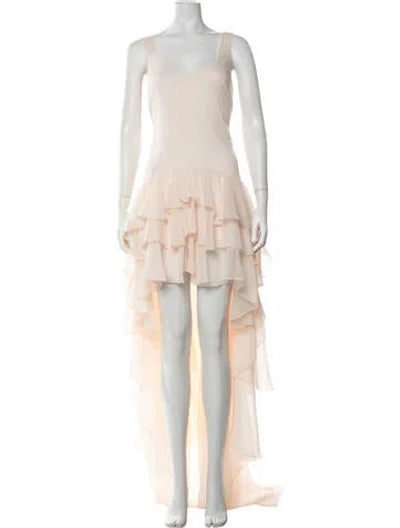 Pre-owned Rotate Birger Christensen Scoop Neck Long Dress W/ Tags In Neutrals