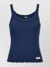 Rotate Birger Christensen Sculpted Ribbed Tank Top With Scoop Neck