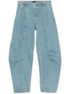 Rotate Birger Christensen Denim Wide-leg Jeans In 蓝色