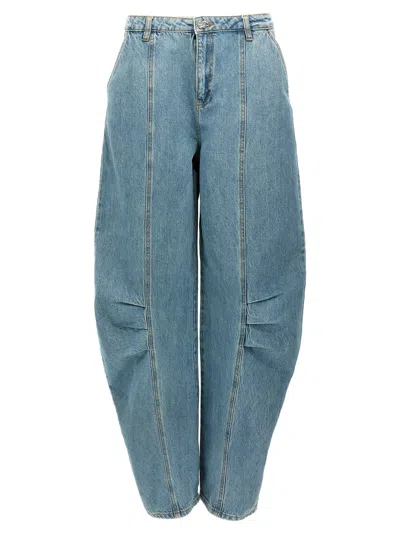 Rotate Birger Christensen Beige Blue Denim Sculptural Design Jeans
