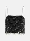 Rotate Birger Christensen 'sequin' Black Polyester Top In Black