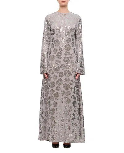 Rotate Birger Christensen Sequin Chiffon Maxi Dress