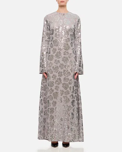 ROTATE BIRGER CHRISTENSEN SEQUIN CHIFFON MAXI DRESS