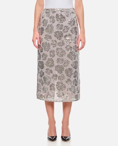 ROTATE BIRGER CHRISTENSEN SEQUIN CHIFFON SKIRT