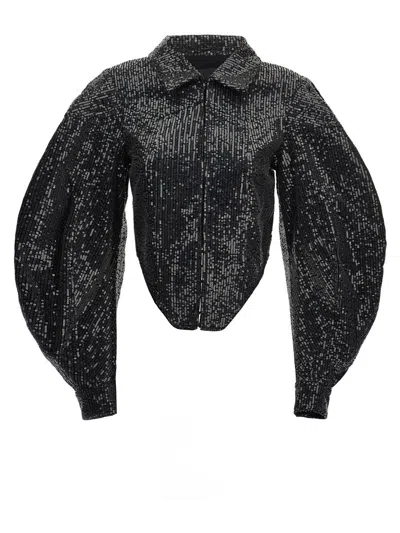 ROTATE BIRGER CHRISTENSEN ROTATE BIRGER CHRISTENSEN SEQUIN CROPPED JACKET