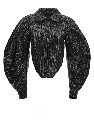 ROTATE BIRGER CHRISTENSEN ROTATE BIRGER CHRISTENSEN SEQUIN CROPPED JACKET