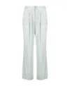Rotate Birger Christensen Mesh Pant With Sequined Embroidery In White
